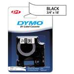 DYMO&reg; D1 Permanent High-Performance Polyester Label Tape, 3/4in x 18ft, Black on White # DYM16956