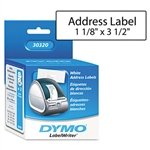 DYMO Address Labels, 3-1/2 x 1-1/8, White, 520/Box # DY
