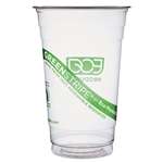 Eco-Products&reg; GreenStripe Renewable Resource Cold Drink Cups, 20 oz, Clear, 1000/Carton # ECOEPCC20GS