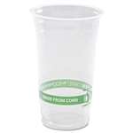 Eco-Products&reg; GreenStripe PLA Cold Cups, 24oz, Clear, 1000/Carton # ECOEPCC24GS