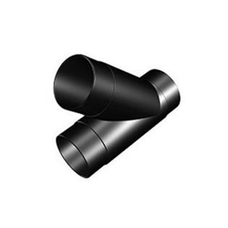 EDCO ED90132-BL 3-inch Y-adapter splitting to two 2-inch dust collection ports for concrete grinders