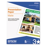 Epson Photo-Quality Inkjet Paper, Matte White, 4.9 mil,