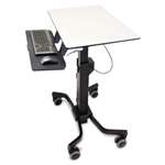 Ergotron&reg; TeachWell Mobile Digital Workspace, 31wx24 1/8d x 31 7/8h to 51 7/8h, Gray/Black # ERG24220055