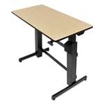 Ergotron&reg; WorkFit-D Sit-Stand Desk, 47-5/8w x 23-1/2d x 30-5/8 to 50-5/8h, Birch/Black # ERG24271928