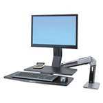 Ergotron&reg; WorkFit-A Sit-Stand Workstation w/Worksurface+, LCD HD Monitor, Aluminum/Black # ERG24314026