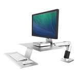 Ergotron&reg; WorkFit-A Sit-Stand Workstation With Suspended Keyboard, Silver # ERG24422227