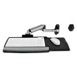 Ergotron&reg; LX Wall Mount Keyboard Arm, 17 1/2w x 10 1/8d, Polished Aluminum/Black # ERG45246026