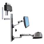 Ergotron&reg; LX Wall Mount System for Small CPU, Polished Aluminum/Black # ERG45253026