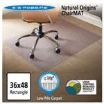ES Robbins&reg; Natural Origins Chair Mat For Carpet, 36 x 48, Clear # ESR141028