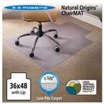 ES Robbins&reg; Natural Origins Chair Mat With Lip For Carpet, 36 x 48, Clear # ESR141032