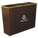 Ex-Cell Metro Collection Recycling Receptacle, Triple S