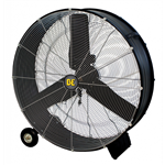 BE Pressure Supply FD36: 36in Drum Fan - 11,200 CFM W/ Wheels & Handle