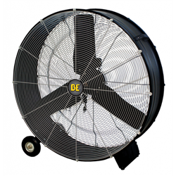 BE Pressure Supply FD36: 36in Drum Fan - 11,200 CFM W/ Wheels & Handle