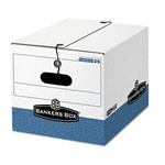 Bankers Box Storage Box, Legal/Letter, Tie Closure, Whi