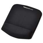 Fellowes&reg; PlushTouch Mouse Pad with Wrist Rest, Foam, Black, 7-1/4" x 9-3/8" # FEL9252001