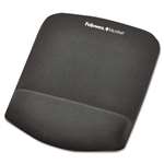 Fellowes&reg; PlushTouch Mouse Pad with Wrist Rest, Foam, Graphite, 7-1/4" x 9-3/8" # FEL9252201