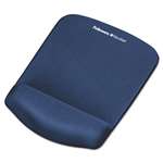 Fellowes&reg; PlushTouch Mouse Pad with Wrist Rest, Foam, Blue, 7-1/4" x 9-3/8" # FEL9287301