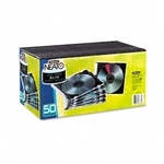 Fellowes Thin Jewel Cases, Clear/Black, 50/Pack # FEL98