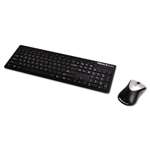 Fellowes&reg; Slimline Wireless Antimicrobial Keyboard and Mouse, 15 ft Range, Black # FEL9893601