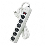 Fellowes Six-Outlet Power Strip, 120V, 6ft Cord, 12-1/4