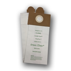 Hawk UVT14 & UVT18, Pursuit 14-inch & 18-inch Upright Replacement Vacuum Bags, 100 (10 / 10 packs) , OEM #50721, 50704A-2, GK-Combi-2