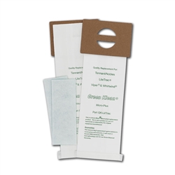 Tennant LiteTrac, 2200,Viper & Whirlwind,V-HDU-14, 3220,Blue Star 16-inch DM Replacement Vacuum Bags, 100 (10 / 10 packs) , OEM #611783, 900035, 900000, 604838, 1067457, 1067455, 612058, GK-LitTrac