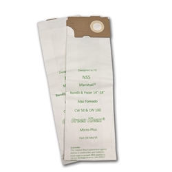 NSS Marshall 14/18 Bandit and Pacer 214/218 Replacement Vacuum bags, 100 (10 / 10 packs) , OEM # 68-9-024-1, GK-Mar14-2