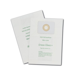 N.A.C.E. & Numatic Henry and James & RSV130 Replacement Vacuum bags, 100 (10 / 10 packs) , OEM #NVM 1C/2 , 604100, GK-NVM1C