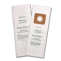 Panasonic U (All MC/MCV51-73 Models) Replacement Vacuum Bags, OEM # MC-115PT, MCV215, MCV234P, MC-V145MT, 36 (12 / 3 packs), GK-PanU-M