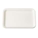 Genpak&reg; Supermarket Tray, Foam, White, 8-1/4x5-3/4, 125/Bag # GNP2SWH