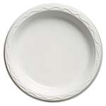 Genpak&reg; Aristocrat Plastic Plates, 9 Inches, White, Round, 125/Pack # GNP70900