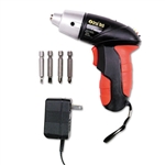 Great Neck 4.8V Cordless Screwdriver, 4 Bits, 200RPM # 