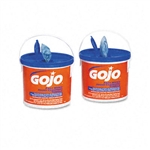 gojo hand wipes, hand cleaning, cleaning white towels, towel wipes