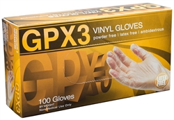 AMMEX Gloveplus Vinyl Powder Free GPX3 Disposable Gloves 3mil - X Large - Case of 1000