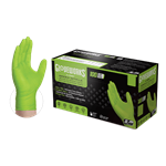 AMMEX Gloveworks HD green nitrile industrial gloves, 8 mil with raised diamond texture grip