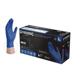 AMMEX Gloveworks X-Large Synthetic Blue Vinyl PF Ind SM Gloves (Case of 1000) (Blue) (Case), GWQIV48
