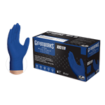 AMMEX Gloveworks heavy duty royal blue 6 mil nitrile gloves with diamond texture grip, case of 1000