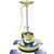 Mercury Hercules H-21E 21-inch low-speed single-disc floor machine, 175 RPM, with all-metal chassis and dual safety triggers.