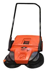 HAAGA 31-inch Manual Triple Brush Push Power Sweeper, HAAGA-677