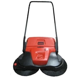 Haaga 38-inch Deluxe Triple Brush Push Power Sweeper, HAAGA497