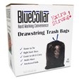 BlueCollar Drawstring Trash Bags, 20-30 gal, 1.0 mil, 30 x 34, Black, 40/Box # HERN6034YKRC1