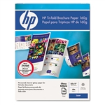 HP Tri-Fold Color Laser Brochure Paper, Glossy, 8-1/2 x