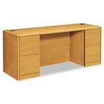 HON&reg; 10700 Kneespace Credenza, Full-Height Pedestals, 72w x 24d x 29-1/2h, Harvest # HON10741CC