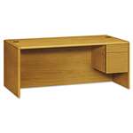 HON&reg; 10700 Series Single 3/4-Right Pedestal Desk, 72w x 36d x 29-1/2h, Harvest # HON10785RCC