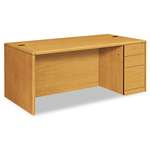 HON&reg; 10700 Single Pedestal Desk, Full-Right Pedestal, 72w x 36d x 29-1/2h, Harvest # HON10787RCC