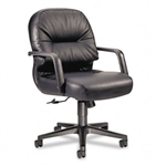 HON Leather 2090 Pillow-Soft Series Managerial Mid-Back