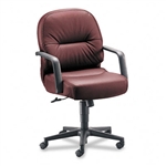 HON Leather 2090 Pillow-Soft Series Managerial Mid-Back