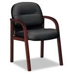 HON 2190 Pillow-Soft Wood Series Guest Arm Chair, Mahog