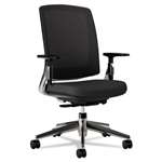 HON&reg; Lota Series Mesh Mid-Back Work Chair, Black Fabric, Polished Aluminum Base # HON2283VA10PA