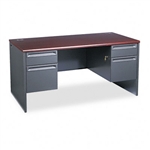 HON 38000 Series Double Pedestal Desk, 60w x 30d x 29-1